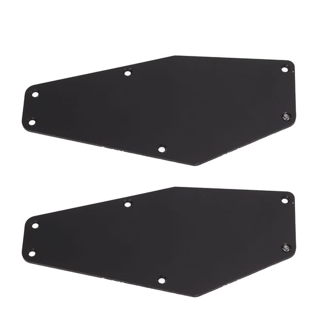 2 Pièces Plaque Arrière de Guitare Basse Instrument Électrique Pickguards en Plastique pour Protéger Décorer black