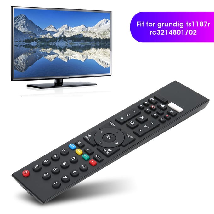 Télécommande de remplacement pour téléviseur Grundig ts1187r rc321480102 black