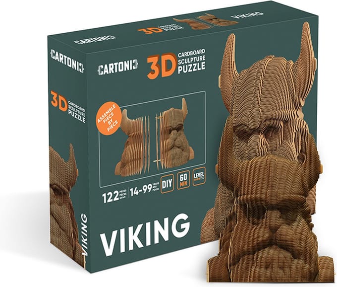 CARTONIC- Viking- 3D Puzzel-Speelgoed- Puzzel-DIY- Creatief- Karton- Kinderen en volwassen- 3D- puzzel