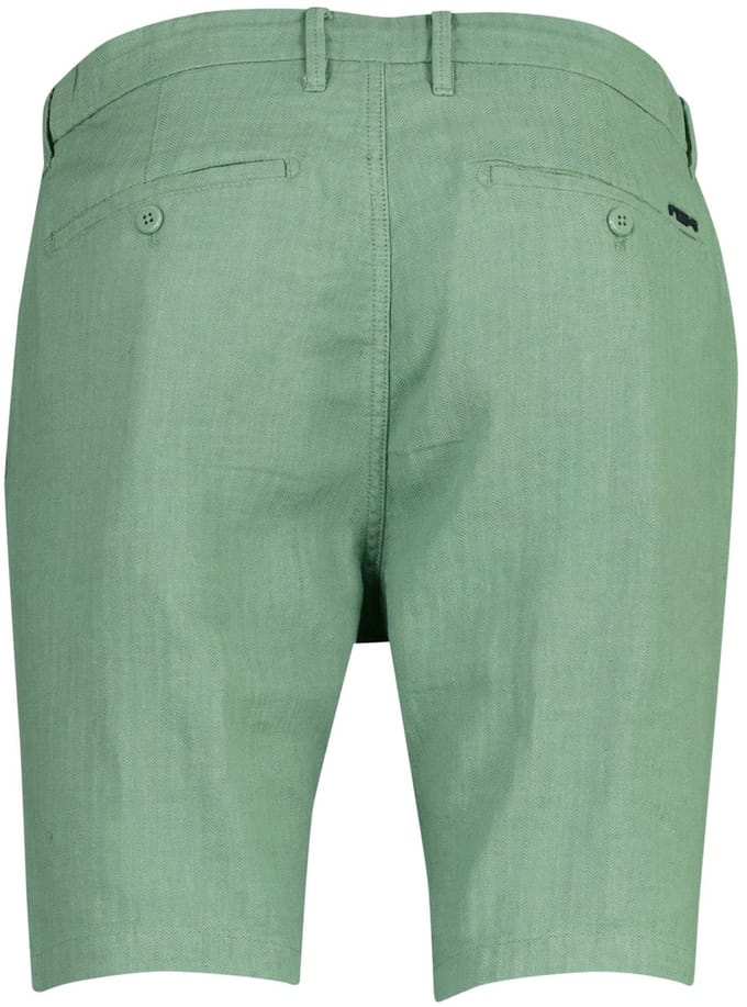 Linnen korte broek groen New Zealand effen omslag
