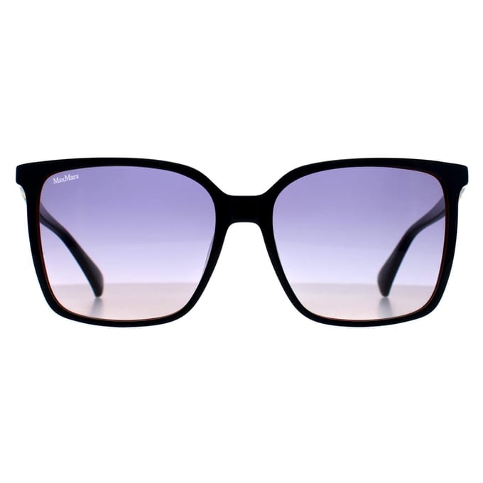 Max Mara Square Womens Shiny Bi-layer Navy Blue Gradient MM0046 Emme11