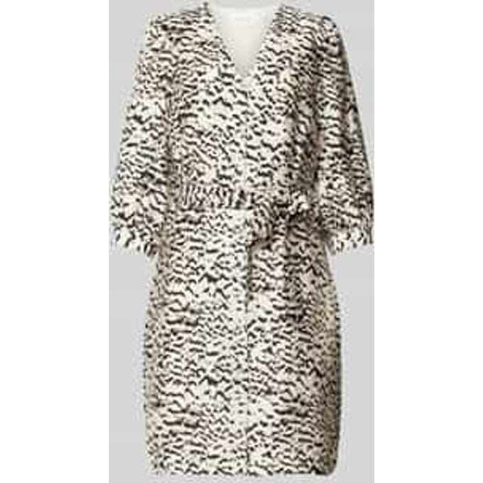 Knielange jurk met V-hals, model 'Philida'