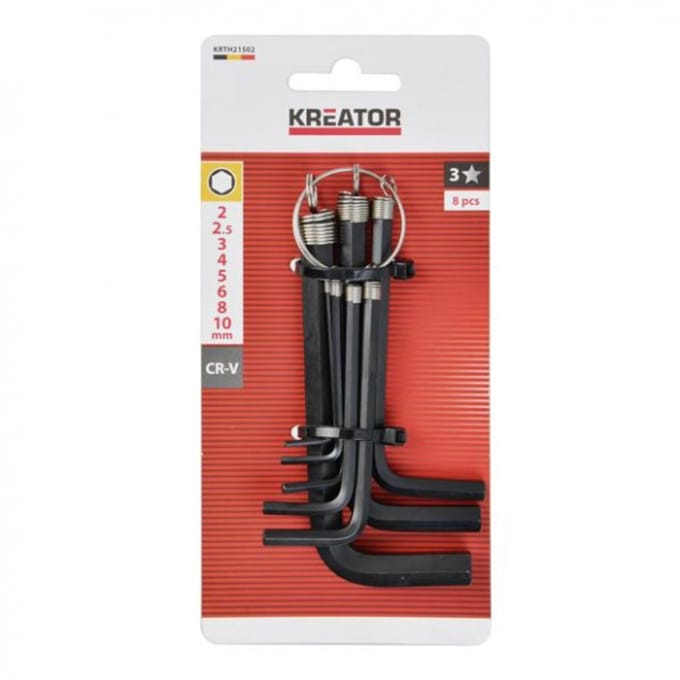 Kreator Zeskantsleutel KRTH21502 - ring 2-10 - 8 stuks