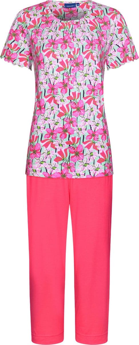 Katoenen bloemen pyjama Pastunette - Roze - Maat - 54