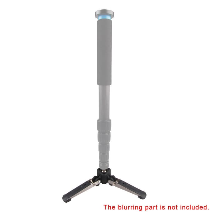 Drie-voet ondersteuningsstandaard Monopod basis voor statiefkop DSLR Cam 3/8  schroef gray