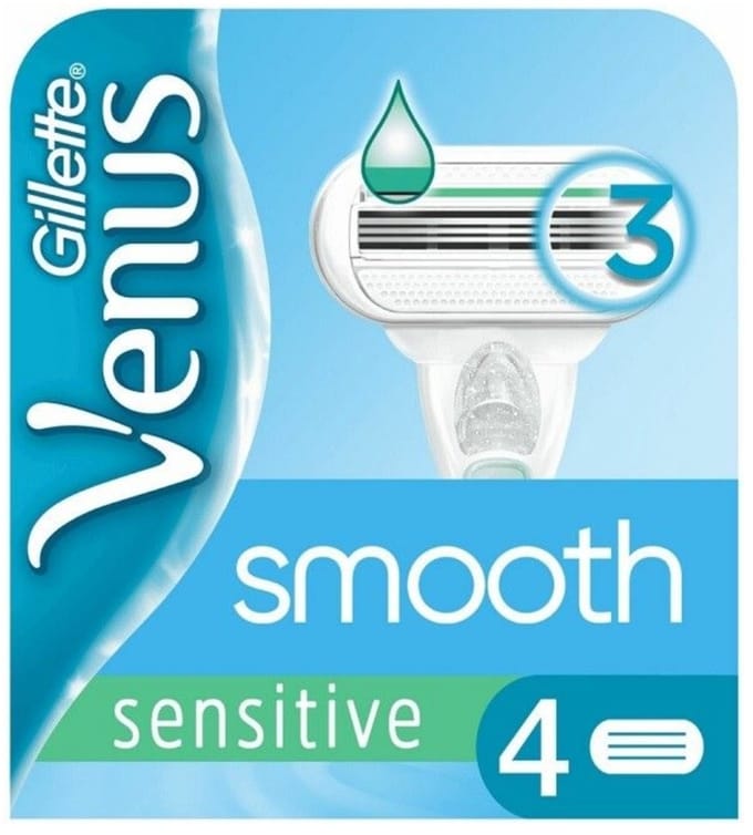 Gillette - Venus Smooth - Sensitive - Zachte scheerbeurt - 4 Navulscheermesjes