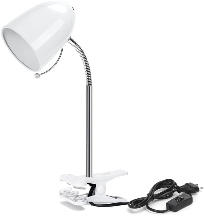 Aigostar 10LR5- Bureaulamp - Klemlamp - E27 fitting - Verstelbare Leeslamp - Tafellamp - Wit - Excl. lichtbron