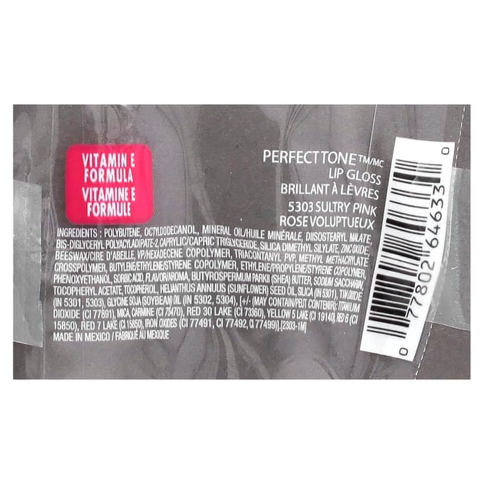 Perfect Tone, Gloss à Lèvres, 5303 Rose Sensuel, 11,8 ml(0.4 fl oz) pink