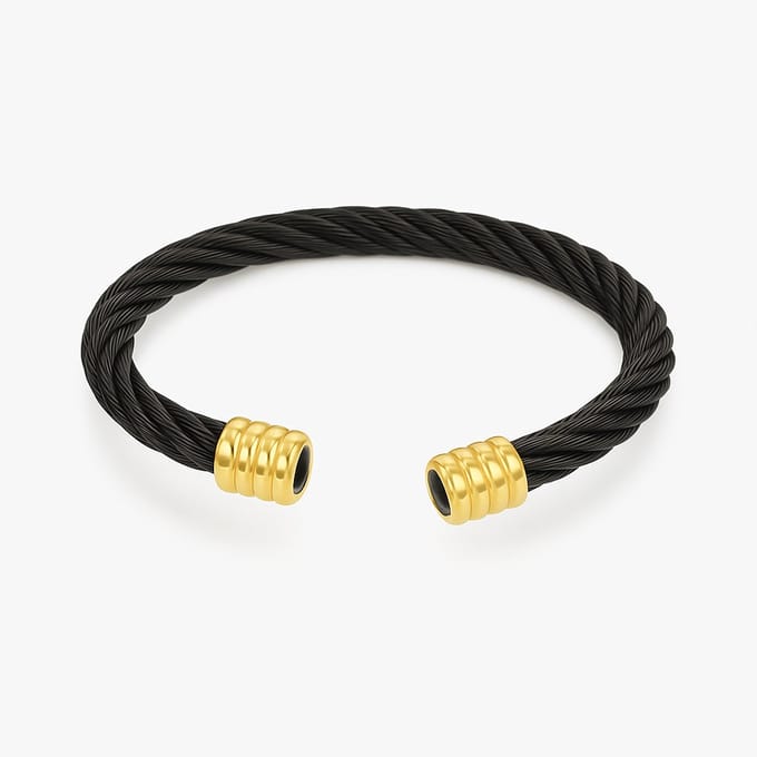 Herenarmband - Luxe Armband - Zwart Goud - Titanium