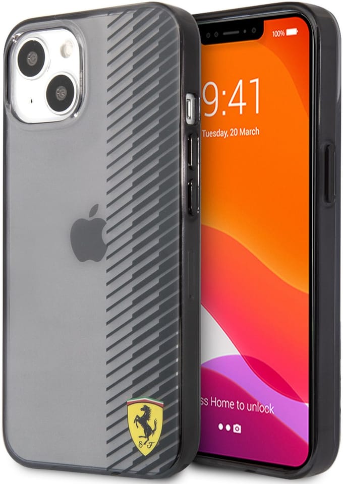 Ferrari On-Track Gradient Back Case - Geschikt voor Apple iPhone 13 (6.1") - Zwart