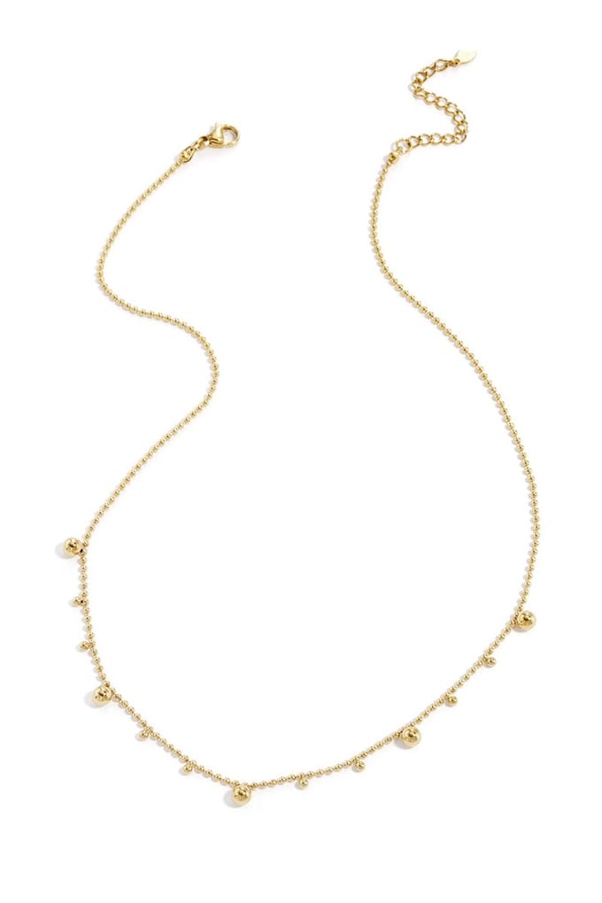 Ketting met afwisselende bolletjes - goud - Yehwang