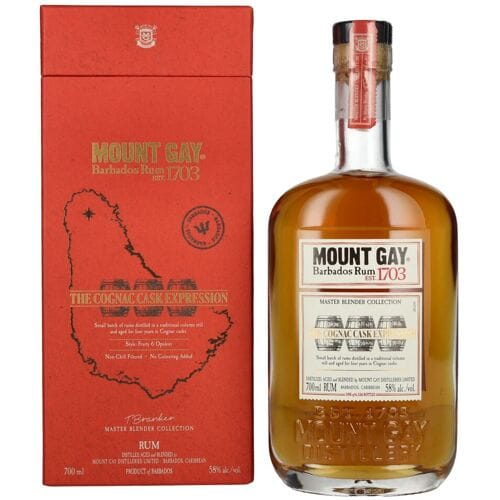 Mount Gay Rum Mount Gay The Cognac Cask Expression MASTER BLENDER COLLECTION 58% Vol. 0,7l in geschenkverpakking