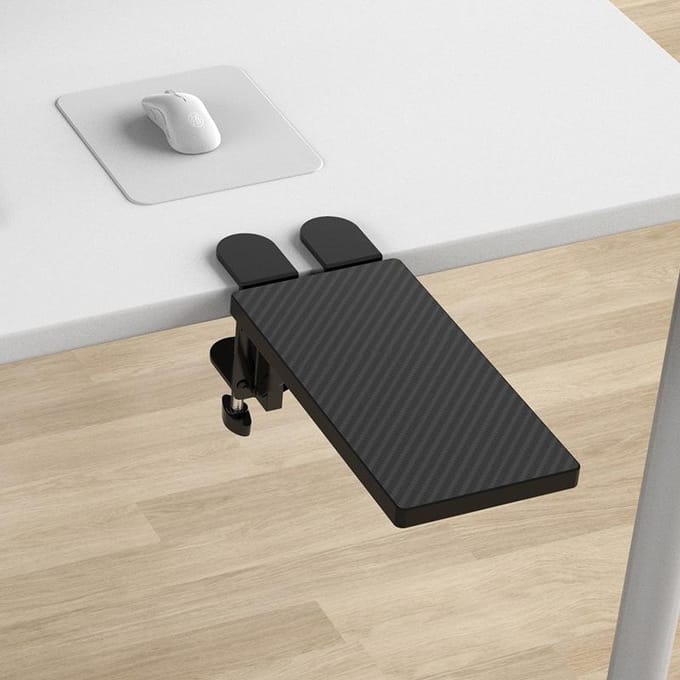 Bureau Armsteun Zwart Ergonomisch Ontwerp Stevige Duurzame Klem-op Computer Armsteun voor Desktop Computer zwart