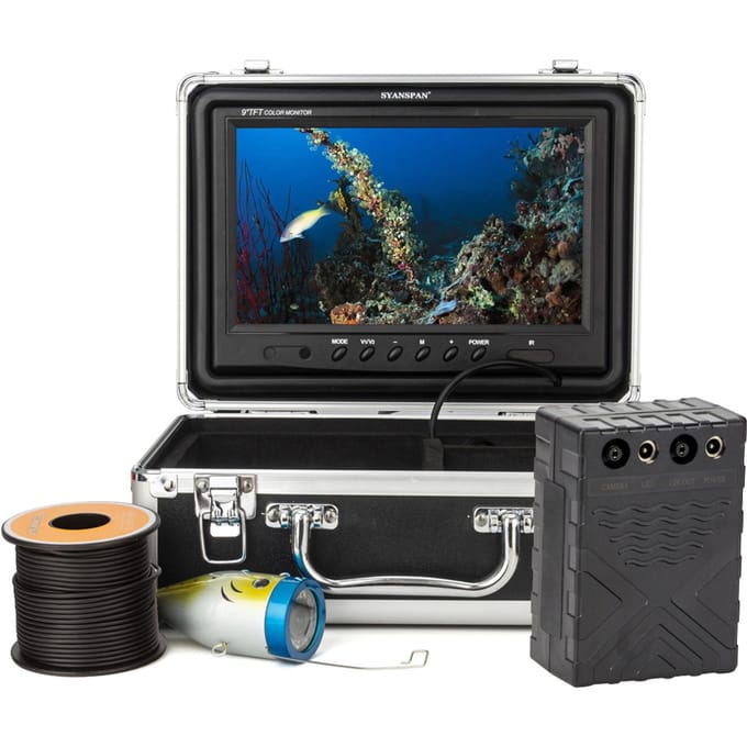 Onderwatervissen Camera Fishfinder met 12 LEDs 7 Inch/9 Inch LCD Display 15 M/30 M/50 M Kabel IP68 9 inch screen x 30M cable black