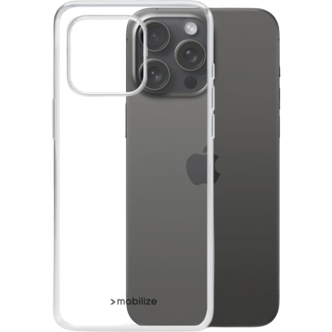 Mobilize iPhone 15 Pro Max Siliconen (TPU) Hoesje Transparant