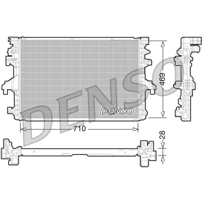 Radiator, motorkoeling DENSO DRM32038