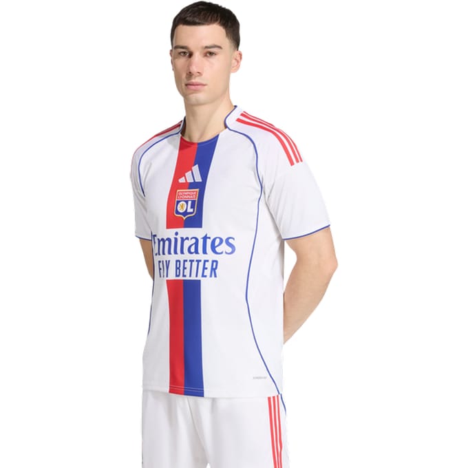 Adidas Olympic Lyon Home 25-26 Truien/Replica's Heren - Wit - Maat S - Poly Jersey