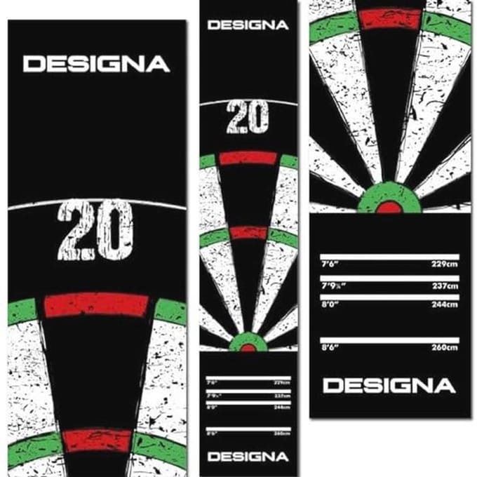 Dartmat Non-Slip 290 cm x 60 cm - Dubbele Top