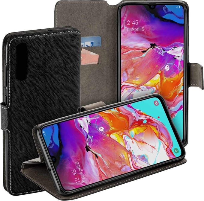 Pearlycase Luxe Y Wallet Bookcase Zwart Hoesje Geschikt voor Samsung Galaxy A10