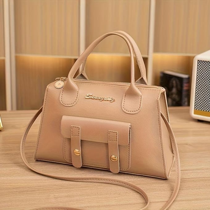 Sac à main pour le trajet, Sac à main moderne, Design épuré, Décontracté kaki