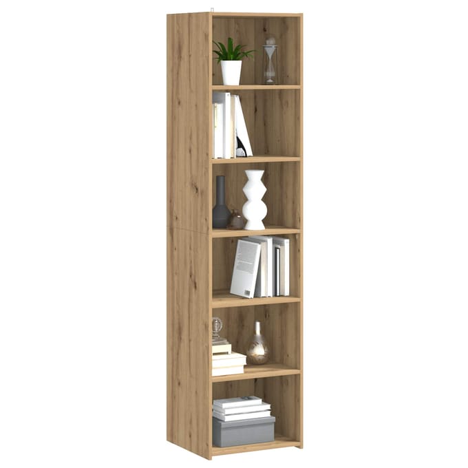 vidaXL - Dressoir - Artisanaal - eiken - 45 - x - 41 - x - 185 - cm - Bewerkt - hout