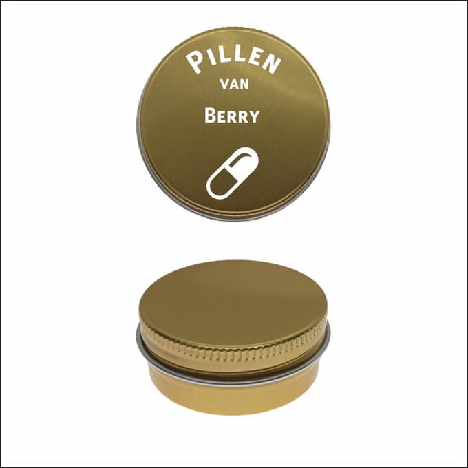 Pillen Blikje Met Naam Gravering - Berry