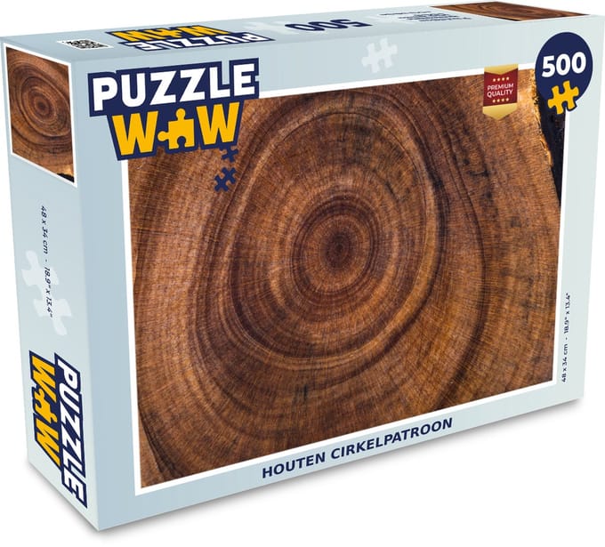Puzzel Cirkel - Hout - Ringen - Legpuzzel - Puzzel 500 stukjes