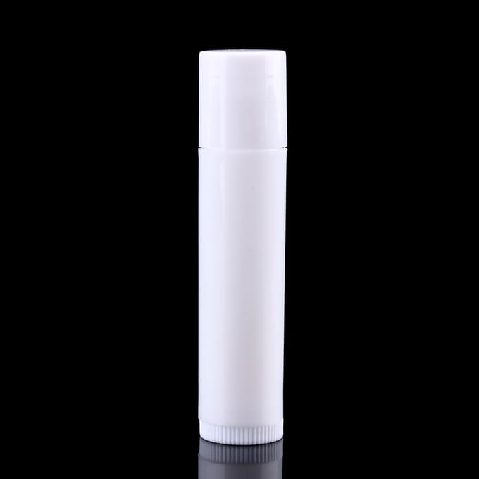 Lot de 100 tubes vides pour rouge à lèvres, baume à lèvres, transparent, noir, blanc, 5ml white