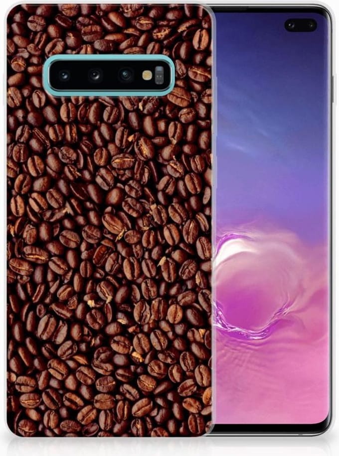 Samsung Galaxy S10 Plus Siliconen Case Koffiebonen