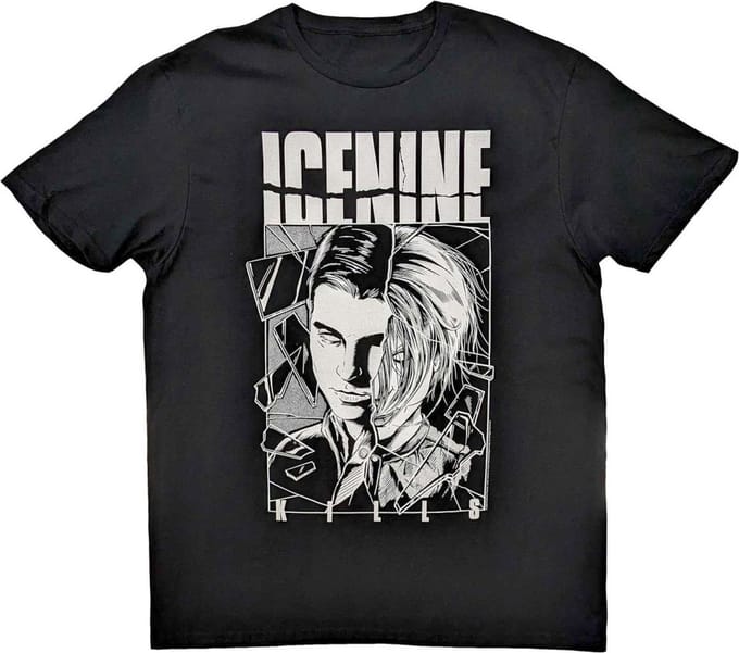 Ice Nine Kills - Shower Scene Split Face Heren T-shirt - S - Zwart