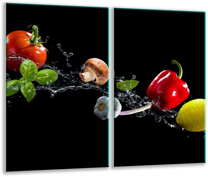 TMK ArtDeko Serie - Glazen Snijplank - 30x52 cm - Modern - Veelkleurig
