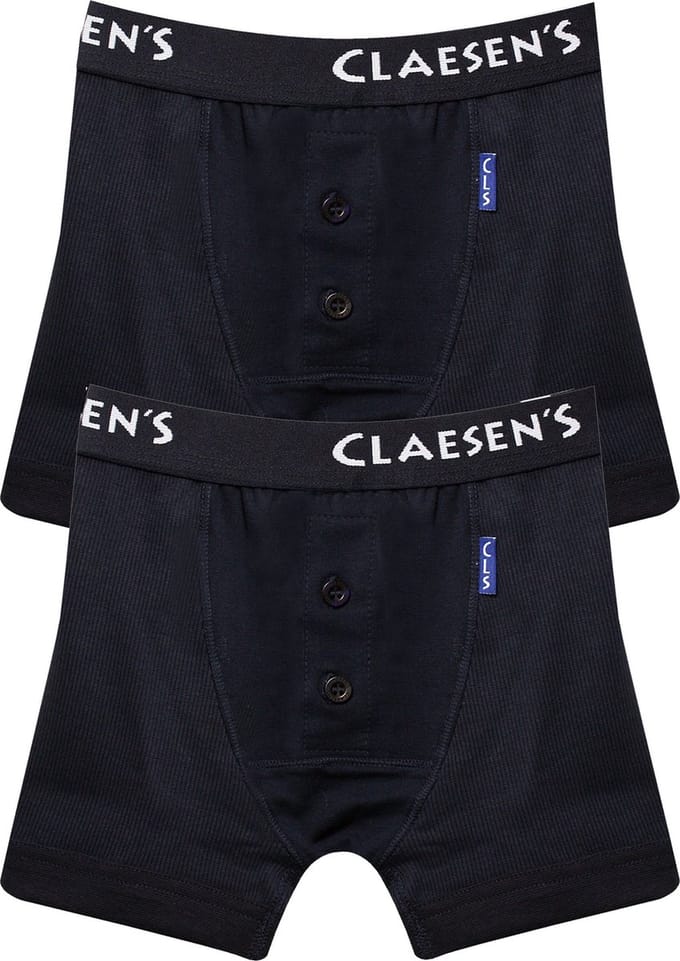 Claesen's® - Boxershorts 2-pack Navy RibCL 244-Navy-2