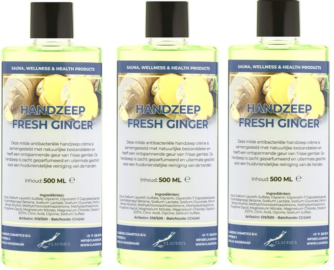 Handzeep Fresh Ginger 500 ml - set van 3 stuks