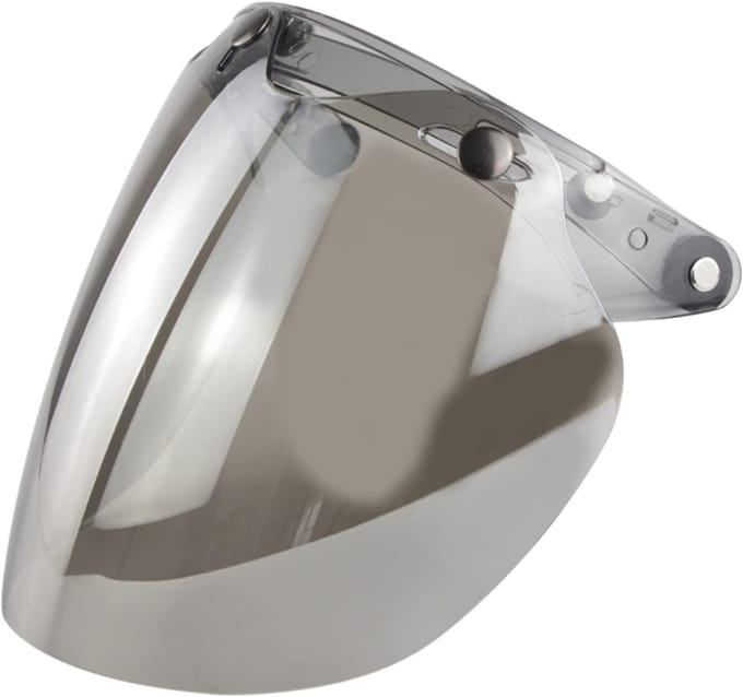 Universele Motorhelm Vizier 3-Snap Bubble Windscherm
