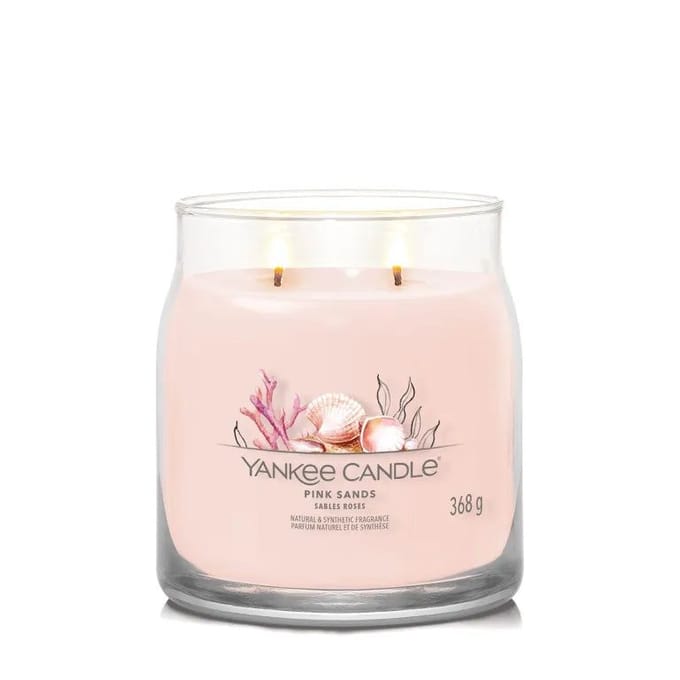 Yankee Candle - Pink Sands Medium Geurkaars - 50 branduren - 2 lonten