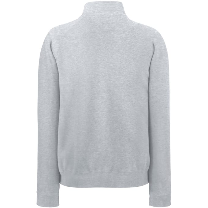 Fruit Of The Loom Heren Ritssluiting Neck Sweatshirt (Heather Grijs)