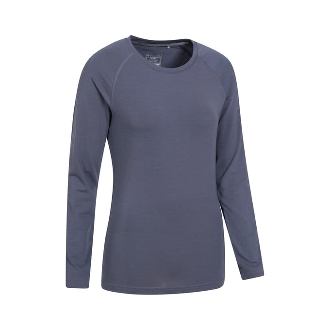 Mountain Warehouse Dames/Dames Quick Dry Top met lange mouwen (Donkergrijs)
