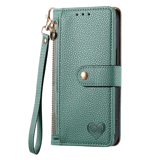Mocaa Samsung Galaxy A25 Love Heart Wallet Hoesje Groen