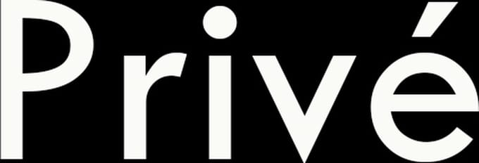 Priv√© - Deursticker - wit - 3 x 9 cm - vinyl - tekst - plakletters
