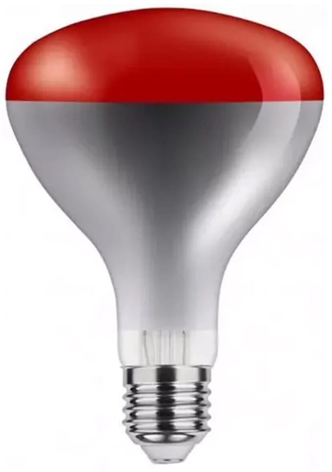 Asalite Infrarood Warmtelamp R125 E27 - 100W - 125mm - Rood Glas