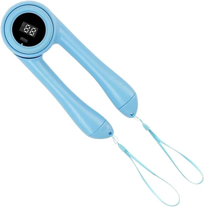 Borsttrainer met teller - Arm trainer - Thuistraining - Digitale herhalingstelling - 24 x 10 cm - Blauw