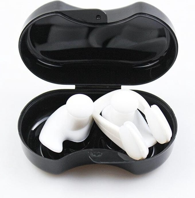 Neusclip Set – Set van Neusknijper & Oordoppen – Geschikt voor Zwemmen – Wit