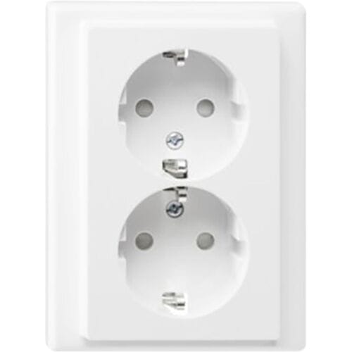 Schneider- Electric Schneider Electric M-Smart wandcontactdoos RA KV dubbel inbouw Glanzend wit