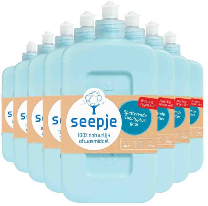 Seepje Afwasmiddel - 8 x 500ML - Eucalyptus - Voordeelverpakking