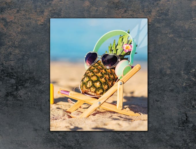 TMK ArtDeko - Snijplank van gehard glas - 45x52 cm - Ananas Motief
