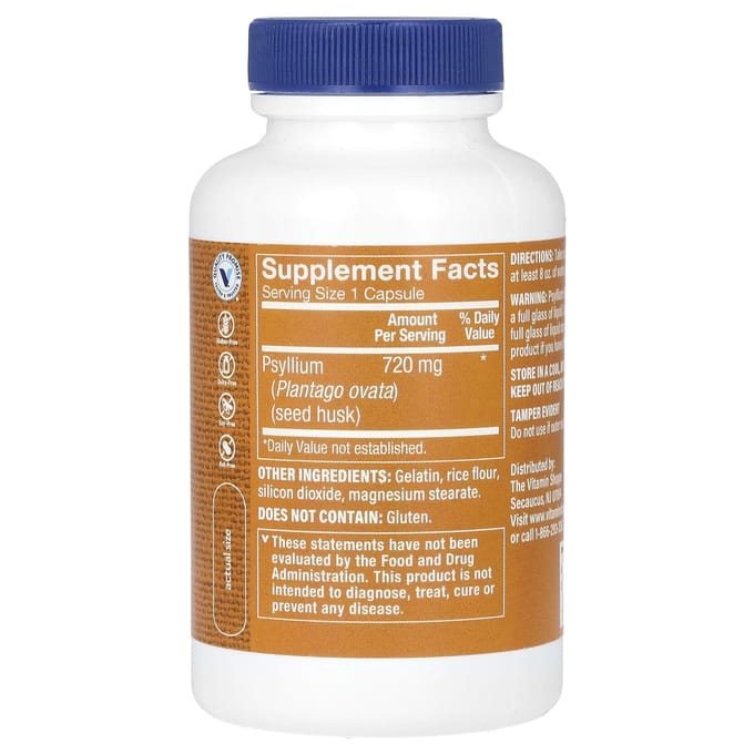 The Vitamin Shoppe, enveloppes de psyllium, 100 capsules