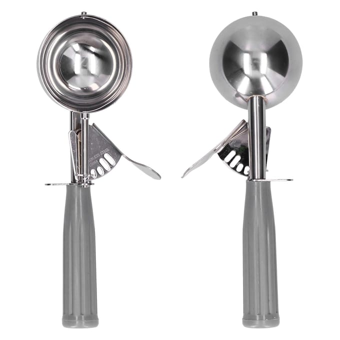 Cuillère à glace multifonctionnelle en acier inoxydable, 7 cm de diamètre gray