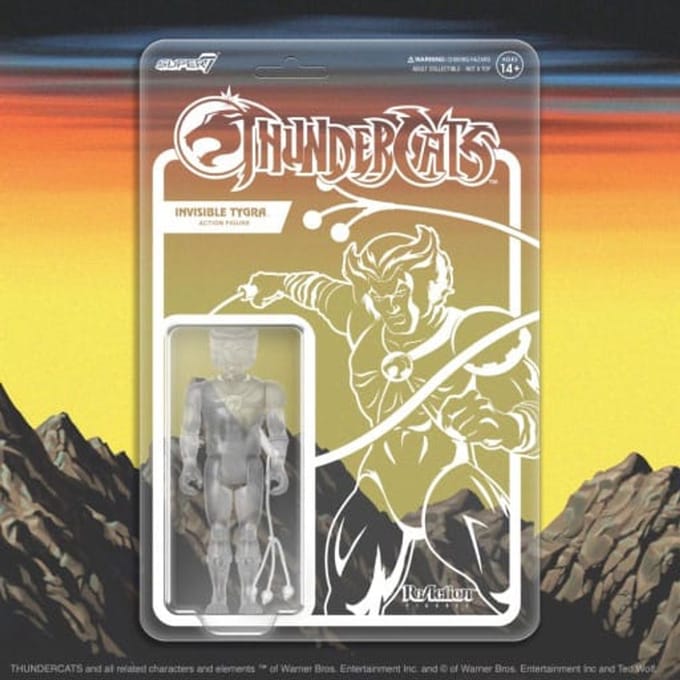 Super7 Thundercats ReAction Action Figure Tygra (Clear) 10 cm Action Figuur