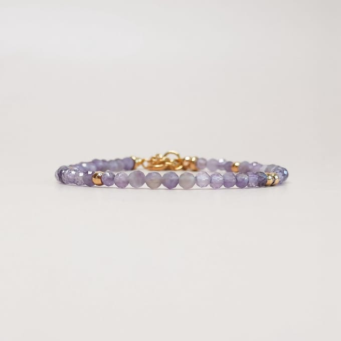 Ava&Imber Sparkling Amethist Armband Stainless Steel (RVS)
