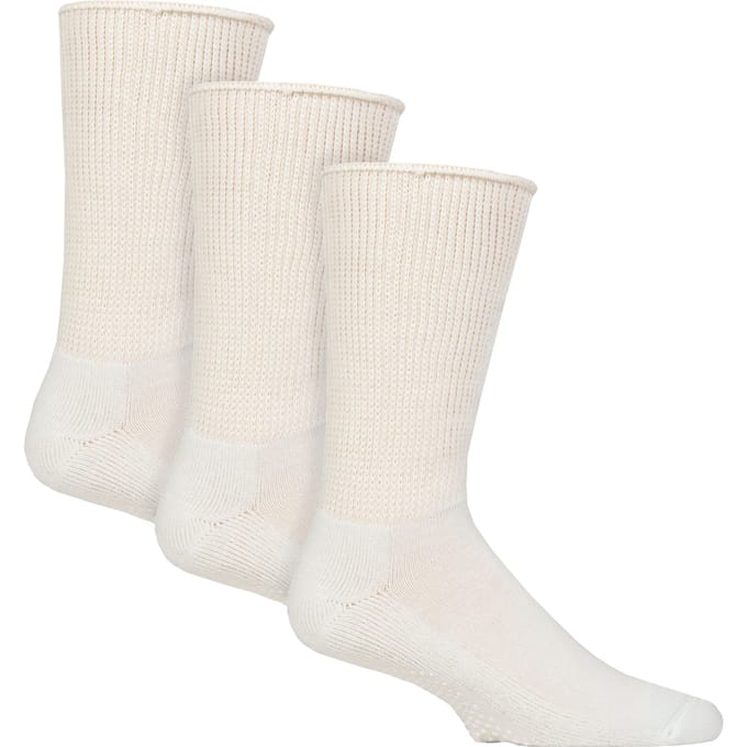 3 Pairs Diabetessokken met Grips | Extra Brede Antislip Slippersokken
